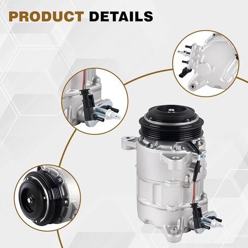 84417409 A/C Compressor with Clutch Used for Chevrolet Chevy Silverado1500 2500/3500 HD 2019-2021 GMC Sierra 1500 2019-2021, Sierra 2500/3500 HD 2020-2021 for 84417410 84877092 168343 in Kuwait