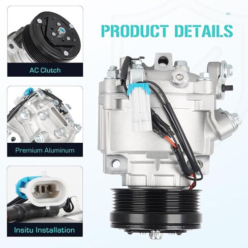 AC Compressor with A/C Clutch Fit for Chevrolet Sonic 1.8L 2013 2014 2015 2016 2017 2018, Air Condition automotive replacement, 16003818-103 16003818-104 in Saudi Arabia