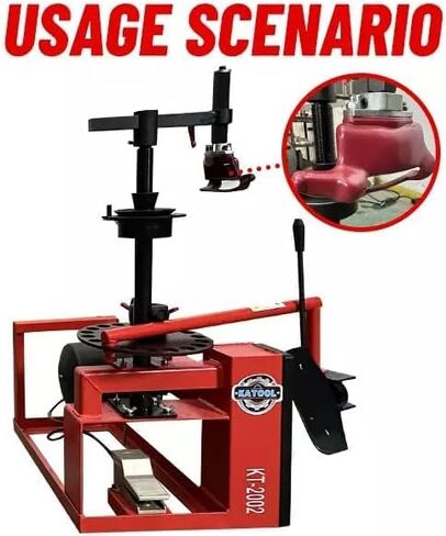 KT-2002P Mini Tire Changer Machine 39 Inch with Air Bead Breaker, 132 lbs Lightweight Design Compact Portable Wheel Changer for 12"-22 Inch Tires in Kuwait
