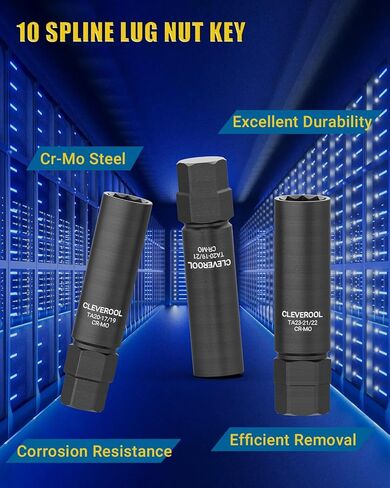 10 مقبس صواميل العروة، متوافق مع صواميل العروة Bimecc 10-Spline ومسامير العروة، بديل لـ TA20-19/21، مفتاح صامولة العروة 10-Spline مع محرك سداسي 19 مم و21 مم، CR-MO in Kuwait
