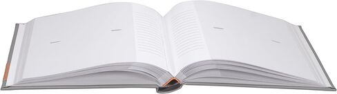 Malden International Designs 4x6 Horizontal 2 Up Memories Photo Album Gray Leatherette Book Bound Memo Writing Areas Hard Cover Front Photo Display Window in Saudi Arabia