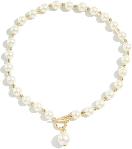 خمر اللؤلؤ مكتنزة قلادة للنساء، الذهب اللؤلؤ الكبير مطرز Ot تبديل بيان قلادة، العصرية الزفاف ضيف اللؤلؤ مجوهرات الملحقات in Kuwait