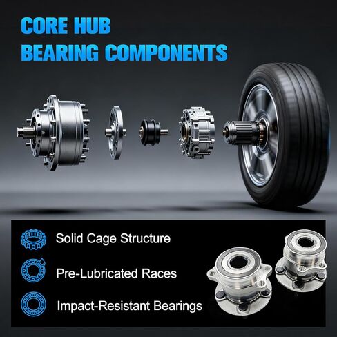 2Pcs Front 4WD/AWD Wheel Bearing and Hub Assembly fit for Cadillac Escalade EXT ESV, for Chevy Avalanche Express Silverado Suburban 1500 Tahoe, for GMC Savana Sierra 1500 2500 Yukon XL 1500 (515036) in Saudi Arabia