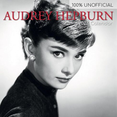 2026 Square Wall Calendar - Audrey Hepburn 12 x 12 Inch Monthly View, 16-Month, Icons Theme, Includes 180 Reminder Stickers in Saudi Arabia