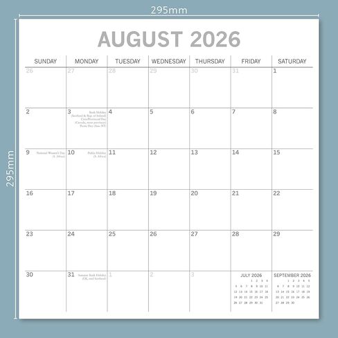 2026 Square Wall Calendar - Audrey Hepburn 12 x 12 Inch Monthly View, 16-Month, Icons Theme, Includes 180 Reminder Stickers in Saudi Arabia