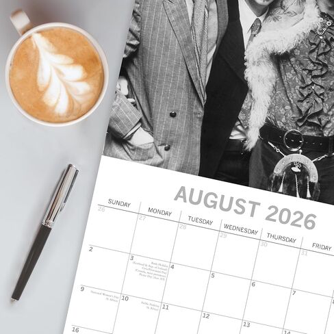 2026 Square Wall Calendar - Audrey Hepburn 12 x 12 Inch Monthly View, 16-Month, Icons Theme, Includes 180 Reminder Stickers in Saudi Arabia