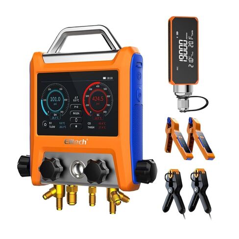 Elitech HVAC Command Center – Smart Manifold, Temp Clamp & Vacuum Gauge in Saudi Arabia