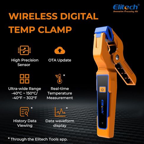 Elitech HVAC Command Center – Smart Manifold, Temp Clamp & Vacuum Gauge in Saudi Arabia