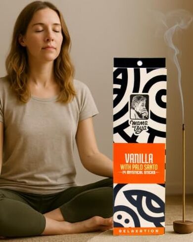 Vanilla with Palo Santo Incense Sticks (14 Mystical Sticks) Relaxation –Comforting, Purifying & Handcrafted Natural Aroma in Saudi Arabia