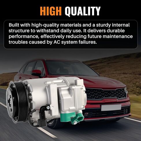 ضاغط مكيف الهواء CO29208C مع قابض متوافق مع Kia Sedona 2015 2016 2017 2018 2019 2020 2021 3.3L استبدال 168308 6513280 7513280 in Kuwait