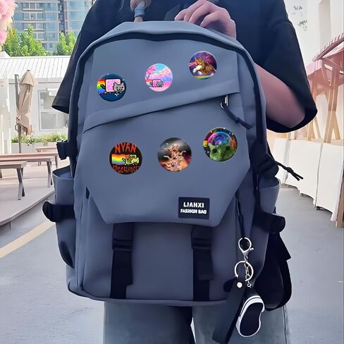 Cat Pins for Backpacks Funny Pins Acrylic Y2K Aesthetic Pin Cute Bag Lapel Brooch Clip Badges Accessories 6PCS in Kuwait