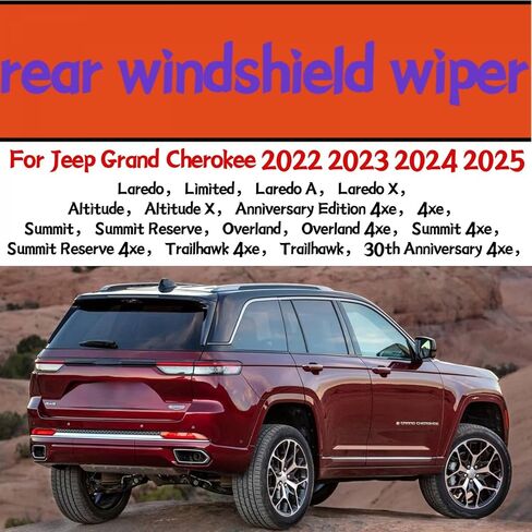 12 inch Rear wiper blade For Jeep Grand Cherokee 2022 2023 2024 2025 Laredo A Laredo X Altitude X Limited Overland 4xe Summit Reserve 4xe Rear back windshield wiper blade in Kuwait