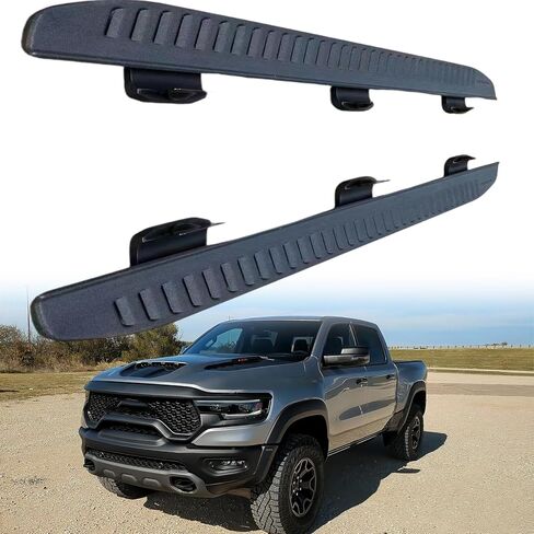 2 قطعة لوحات الجري تناسب D Ram 2019-2024 1500 TRX Black Nerf Bar خطوات جانبية in Kuwait
