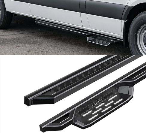 HD Ridez Pocket Drop Steps Armor Compatible with Dodge Sprinter 2007-2009 Full Size Van & Mercedes-Benz Sprinter 10-26(Exclude Passenger Van With Rear A/C and 2015 4X4) (Nerf Bar Side Steps Side Bars) in Saudi Arabia