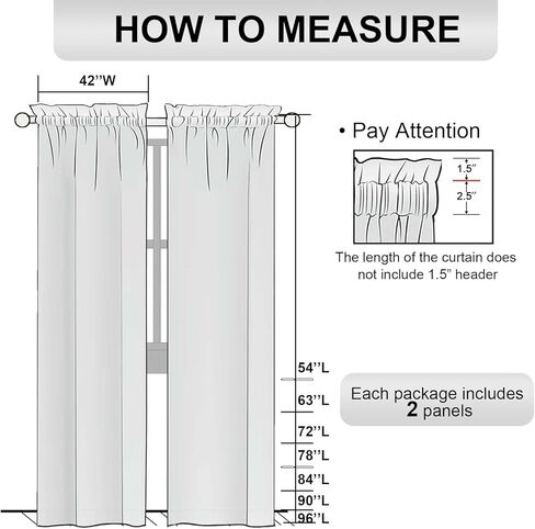 ستائر سوداء شفافة بطول 84 بوصة - ستائر شفافة مقلمة عموديًا للخصوصية، ستائر جيب ناعمة متجددة الهواء لغرفة المعيشة، لوحتان، كل منها 42 عرض × 84 طول بوصة in Kuwait