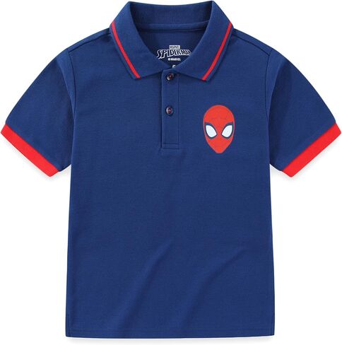 Marvel Spider-Man Boys Short Sleeve Polo Shirt for Toddler and Big Kids in Kuwait