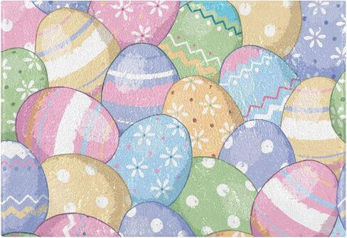 Cute Easter Eggs Absorbent Bathroom Rug, 24''x16'' Extra Soft Thick Plush Bath Mat, Non-Slip Shaggy Bath Rug for Tub, Shower and Bath, Machine Washable in Kuwait