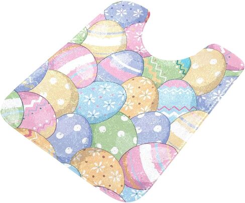 Cute Easter Eggs Absorbent Bathroom Rug, 24''x16'' Extra Soft Thick Plush Bath Mat, Non-Slip Shaggy Bath Rug for Tub, Shower and Bath, Machine Washable in Kuwait