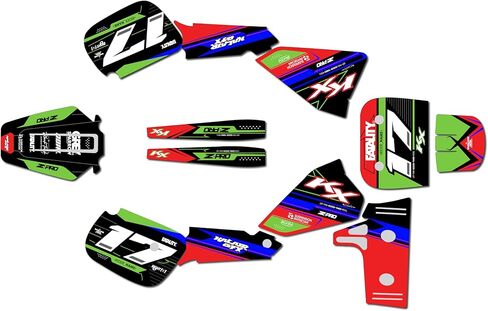 مجموعة الرسومات لـ Kawasaki KX60 (1984-2004) AXIS Series Green-shift 09 Mil - مجموعة ملصقات رسومات السباق المخصصة للدراجة الترابية، بدون بلاستيك in Saudi Arabia