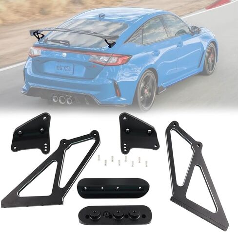 Rear Trunk Spoiler Wing Legs Bracket Mount Stand Fit for 2023-2026 Honda Civic Type R FL5, High-Performance Aerodynamic, Aluminum in Kuwait