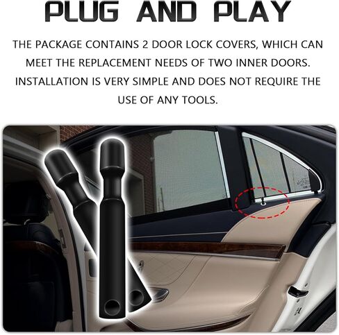 2PCS Car Door Lock Knobs Auto Interior Door Lock Bolt Pin Covers for Ford F150 Explorer Mercury Sable, Car Smart Lockout Kit Pull Pins Replaces OEM#FODZ-5421850-A Lift Bolt Control Post Pins in Kuwait