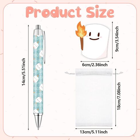 30 Sets S'More Marshmallow Appreciation Gifts Bulk 30 Inspirational Marshmallow Ballpoint Pens 30 S'Mores Sticky Notes Pads Employee Appreciation Gifts for Students Teacher Team Classroom Rewards in Kuwait