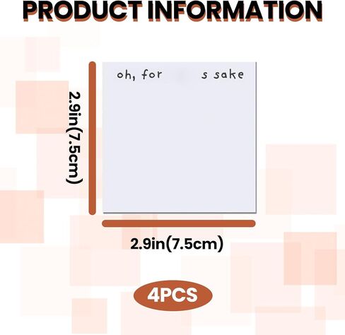 4 PCS Funny Sticky Note, Funny Office Supplies, Current Mood Sticky Note Tabs, Office Desk Accessory in Saudi Arabia
