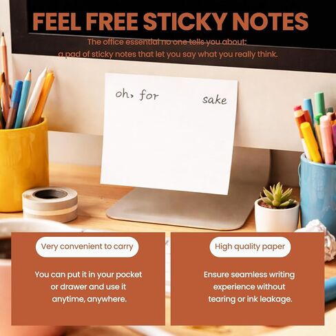 4 PCS Funny Sticky Note, Funny Office Supplies, Current Mood Sticky Note Tabs, Office Desk Accessory in Saudi Arabia