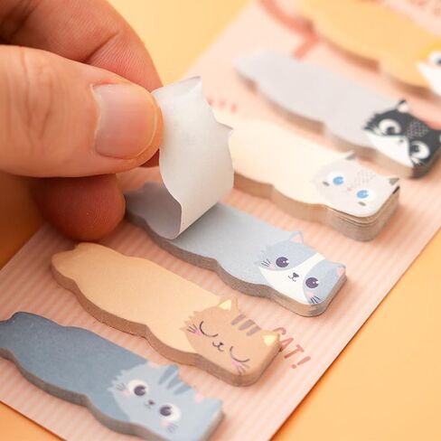 Cute Paper Mini Lovely Cats Bookmark & Memo Pad Sticky Notes - 720 Pages Colorful Darling Cat Group Marker Tabs - Mini Cute Animals Sticky Page Flags Idea in Saudi Arabia