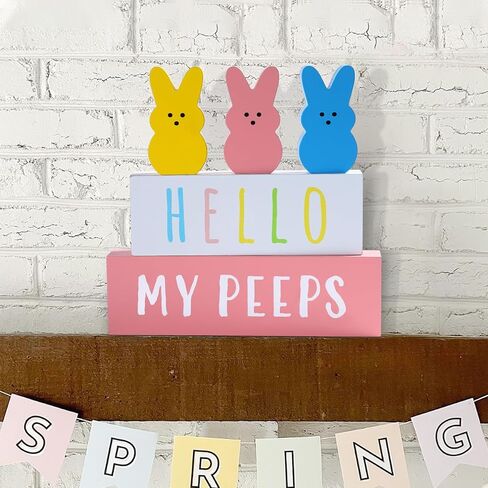 زينة عيد الفصح - 5 قطع خشبية، مجموعة أرنب خشبي لطيف لربيع عيد الفصح، صينية متدرجة لتزيين عتبة النافذة in Kuwait