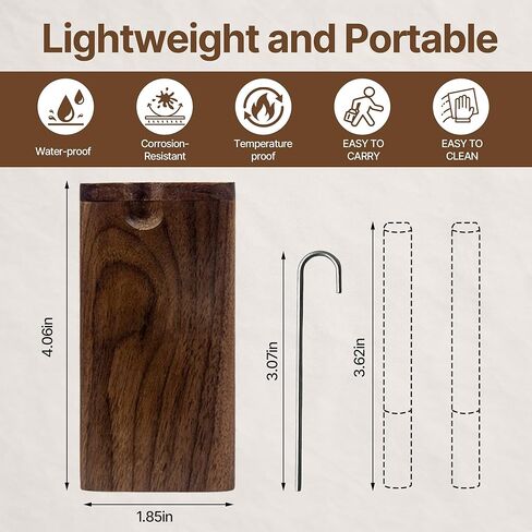 One Hitter Box, Two Metal Tubes, Decorative Natural Wooden Keepsake Box, Multi-Purpose Storage for Crafts, One DIY Projects, Souvenirs & Stash, Great Holiday Gift in Saudi Arabia