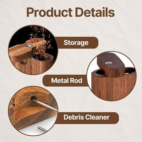 One Hitter Box, Two Metal Tubes, Decorative Natural Wooden Keepsake Box, Multi-Purpose Storage for Crafts, One DIY Projects, Souvenirs & Stash, Great Holiday Gift in Saudi Arabia