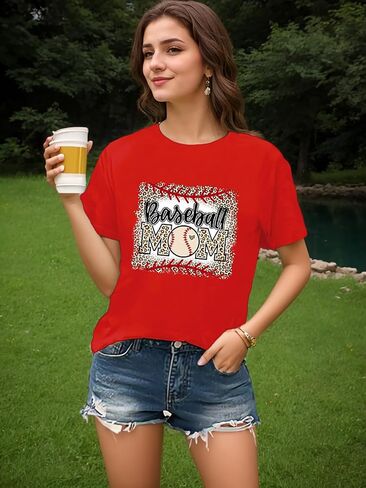 Baseball Shirt Women Baseball Mom Shirts Funny Mama Baseball Splatter Graphic Tshirt Team Game Day Gift Tee Tops in Saudi Arabia