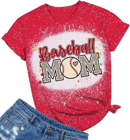Baseball Shirt Women Baseball Mom Shirts Funny Mama Baseball Splatter Graphic Tshirt Team Game Day Gift Tee Tops in Saudi Arabia