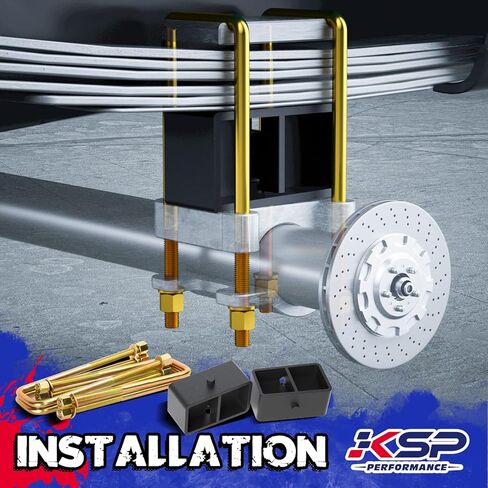 KSP 3"F+2"R Leveling Lift Kits for 2007-2019 Silverado Sierra 1500 2WD/4WD, 3 Inch Front and 2 Inch Rear Strut Spacer Suspension Lift with U Bolts in Saudi Arabia