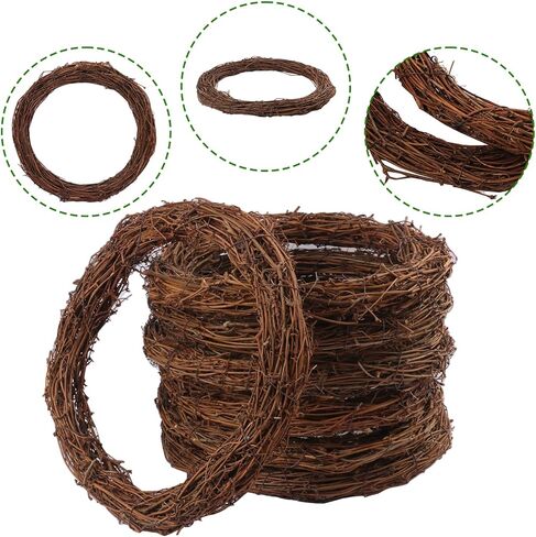 GNIEMCKIN 7 Pack 11.8 Inch Natural Grapevine Wreaths, Vine Branch Wreath, Grapevine Garland for DIY Crafts and Christmas Decorations, Ideal for Indoor and Outdoor Use in Saudi Arabia