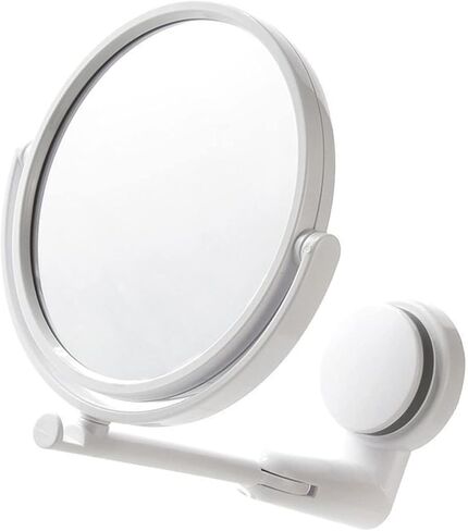 minkissy Wall-Mounted Makeup Mirror with 10X Magnification and Adjustable Swivel Double-Sided Vanity Mirror for Bathroom Beauty Care and Fogless Shaving in Kuwait