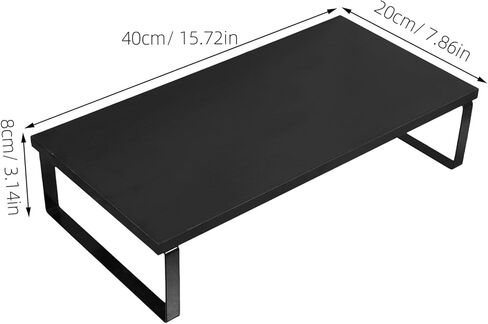 NUOBESTY Sturdy Monitor Stand Riser for Desk Computer Laptop Tabletop Organizer Black Stable Practical Monitor Riser for Home Office School Use in Kuwait
