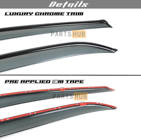 يناسب 2019-2026 تويوتا كورولا هاتشباك رياضي أسود اللون دخان ملون نافذة أقنعة المطر الحرس منحرف/2020 2021 2022 2023 2024 2025 in Kuwait