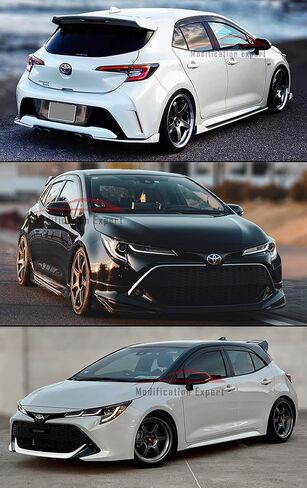 يناسب 2019-2026 تويوتا كورولا هاتشباك رياضي أسود اللون دخان ملون نافذة أقنعة المطر الحرس منحرف/2020 2021 2022 2023 2024 2025 in Kuwait