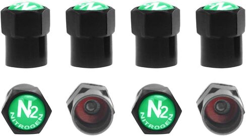 N2 Nitrogen Tire Valve Stem Cap +Rubber Seal -Schrader Valve 8V1-Motorcycle Car SUV Jeep RV Truck ATV/UTV Pickup Minivan Golf Cart/Boat Trailer Moped MTB BMX Mower Stroller in Saudi Arabia
