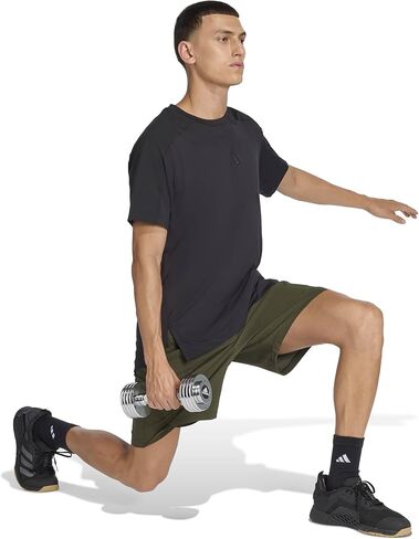 Adidas Men's Train Essentials Woven Shorts, Night Cargo/Black, Medium/5" in Kuwait