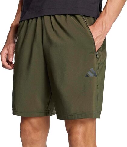 Adidas Men's Train Essentials Woven Shorts, Night Cargo/Black, Medium/5" in Kuwait