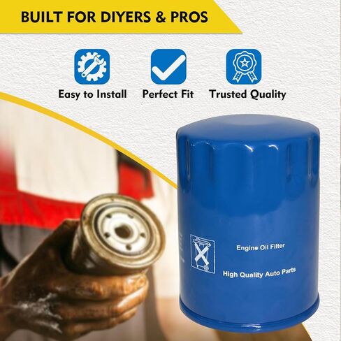 فلتر زيت متوافق مع Chevy GMC Cadillac Lincoln Jeep Ford Buick، يناسب Silverado Sierra Escalade Navigator F-150 Enclave، استبدال # PF63، AA5Z6714A، FL500SB12 in Kuwait