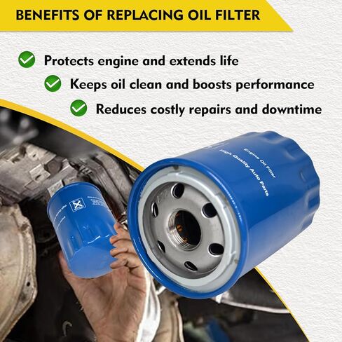 فلتر زيت متوافق مع Chevy GMC Cadillac Lincoln Jeep Ford Buick، يناسب Silverado Sierra Escalade Navigator F-150 Enclave، استبدال # PF63، AA5Z6714A، FL500SB12 in Kuwait