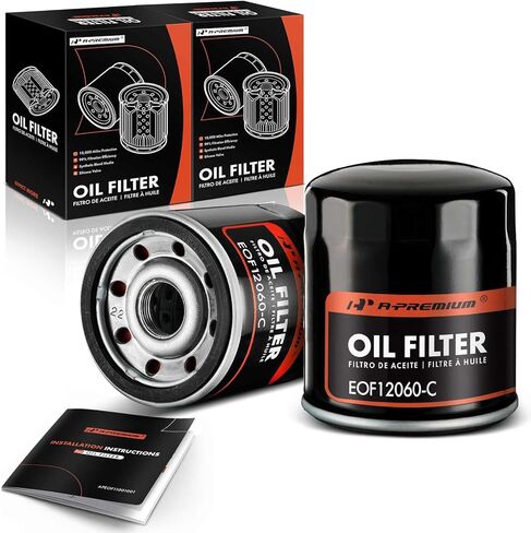 A-Premium 2-PC 10K Miles Protection Spin On Oil Filter Compatible with Ford Escape & Chevrolet Equinox, Malibu, Cruze, Traverse, Impala, Camaro, Colorado & GMC Terrain & Buick Encore & Cadillac CTS in Saudi Arabia