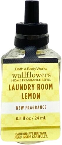 Bath & Body Works Laundry Room Lemon 4 Pack Wallflowers Home Fragrance Refill Bundle with a Natural Oats Sample Soap in Saudi Arabia