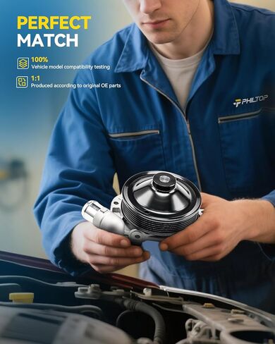 مضخة مياه محرك PHILTOP متوافقة مع Chevy Buick GMC Cadillac لـ Malibu Limited Equinox Envision Colorado Terrain Impala Acadia ATS Regal CTS Camaro Blazer Regal Canyon والمزيد، AW6750 in Saudi Arabia