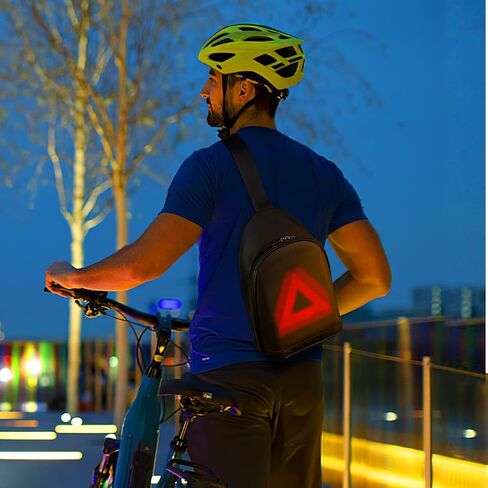 Gelrova Light Up LED Crossbody Bag, Cyber Bag with Programmable LED Dsiplay Screen, Outdoor Advertising Travel Sling Backpack, City Serise in Kuwait