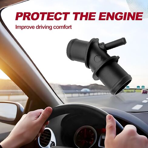 Upper Radiator Coolant Hose Connector Pipe Adapter Replace# 16057-36011 165710V020 16571-0V020 1605736011 Compatible with 2019-2012 Toyota RAV4 Coolant Hose Connector Pipe in Saudi Arabia